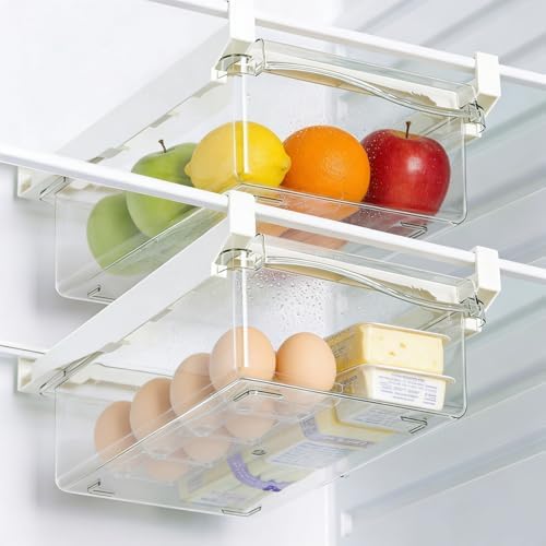 URALFA 2 Pack Fridge Drawer Organizers