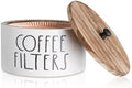 Coffee Filter Holder Wooden Coffee Filter Container Coffee Filter