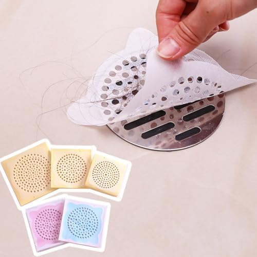 40pcs Drain Hair Stopper and Bathroom Drain Cover Set, Disposable