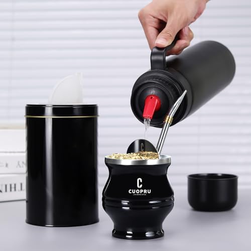 CUOPRU Vacuum Insulated Bottle for Yerba Mate, Coffee, Tea, Water