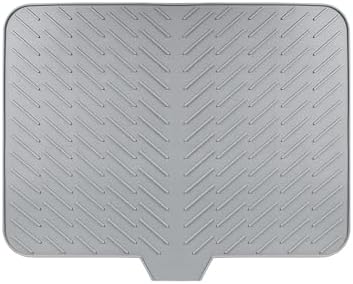 Extra Large Silicone Dish Drying Mat 22.63"L x 16.85"W (Grey)