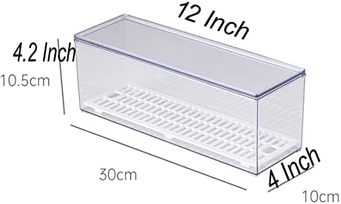 Large Transparent Plastic Flatware Tray with Lid