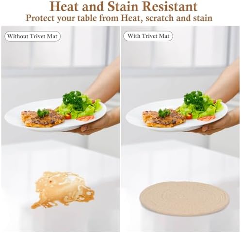 Billbotk 7" Trivets for Hot Dishes, Hot pots and Pans, 4 Heat