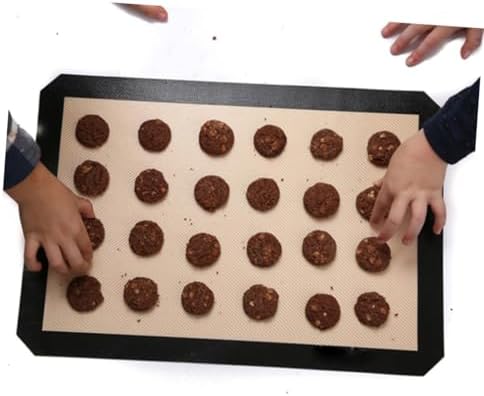 4pcs Non-stick Silicone Baking Mats Set, Black Macaron Oven Sheets