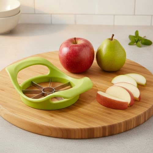 Fruit Slicer and Corer, Stainless Steel Apple Cutter for Uniform