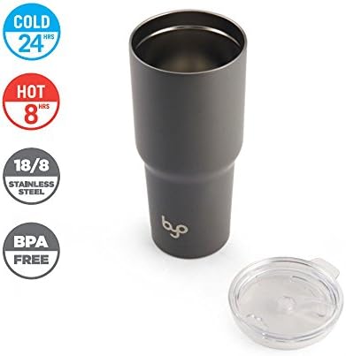 BYO by BUILT 30 Ounce Double Walled Stainless Steel Tumbler Metallic
