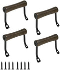 4 Pack Serving Tray Handles Wood Cutting Board Metal Side Fixing