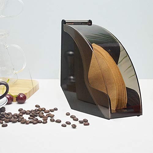 Tyenaza Coffee Filter Paper Stand, Acrylic Dust - Proof Coffee Filter