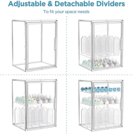 HBlife Baby Bottle Storage Organizer, 3 Tiers, Clear Acrylic