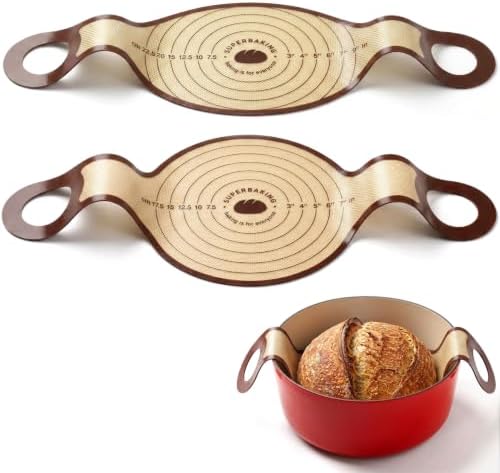 Silicone Bread Sling, 2-Piece, 9in Round & Oval