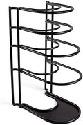 Cuisinel Pan Organizer for Cast Iron, XL 5-Tier Rack, Matte Black