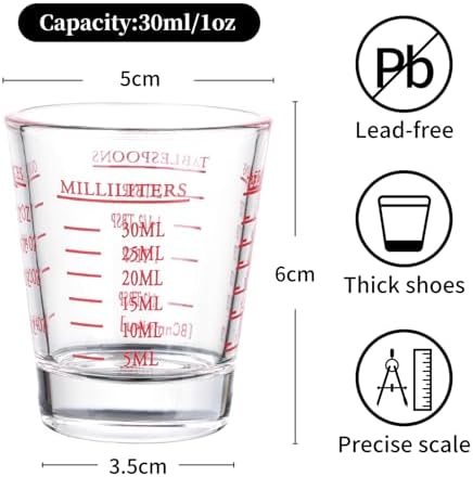 Shot Glasses Measuring cup Espresso Shot Glass Liquid Heavy Wine