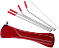 Stainless Steel Drinking Straws Set Reusable Travel Case with Silicone