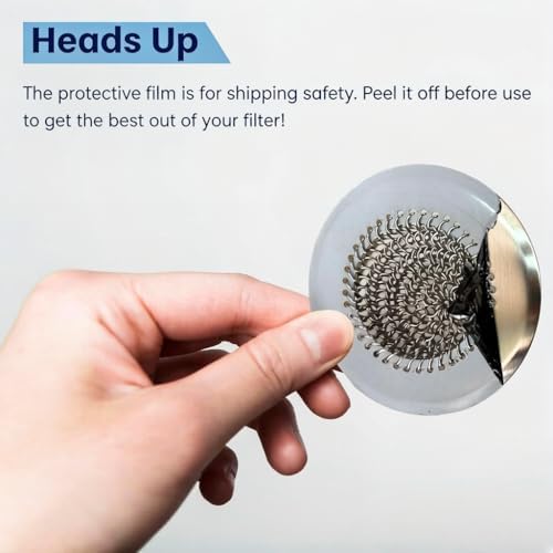 2 Pack Chainlink Sink Drain Strainers, 4.4 Inch