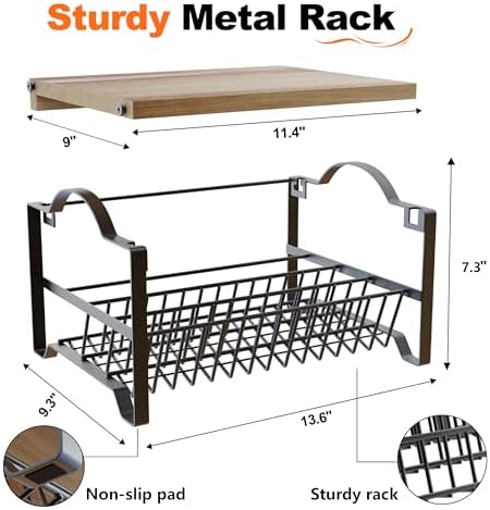 Joben Oligey 3 Tier Spice Rack Organizer with Bamboo Top Tablet