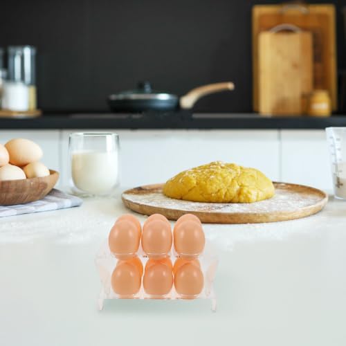 Egg Storage Box 12-slot Stackable for Refrigerator, Acrylic