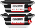 Pamper Paws 2-Pack XL BBQ Prep Tub - 3-in-1 Collapsible Food Prep Tub