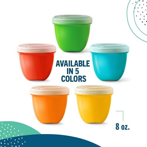 Preserve Mini Food Storage, Yellow, 8 oz., Set of 4