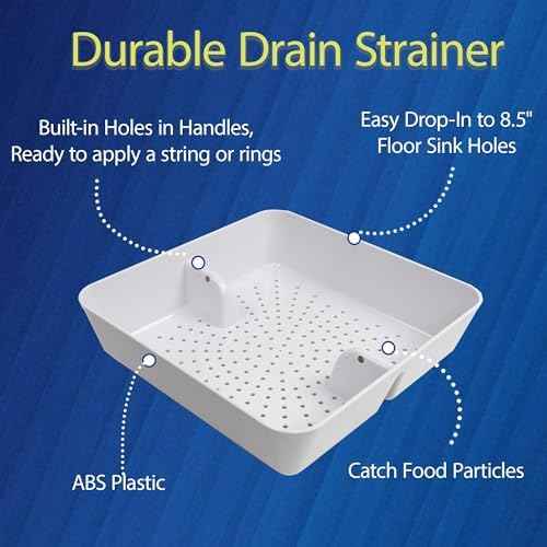8.5-Inch ABS Floor Sink Drain Cover Strainer Basket