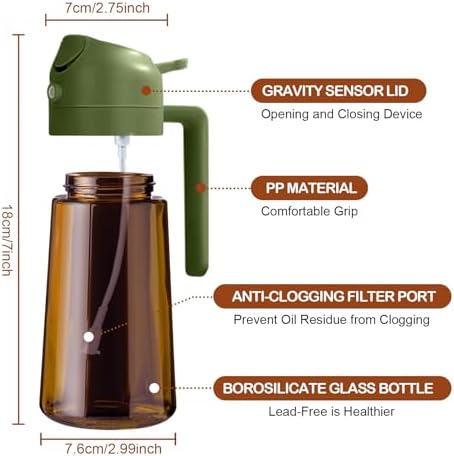 YARRAMATE 16oz/470ml DarkBrown Oil Sprayer