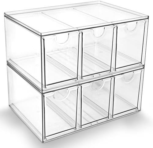 Prsildan Tea Bag Organizer K Cup Holder Drawer Coffee Pods Storage
