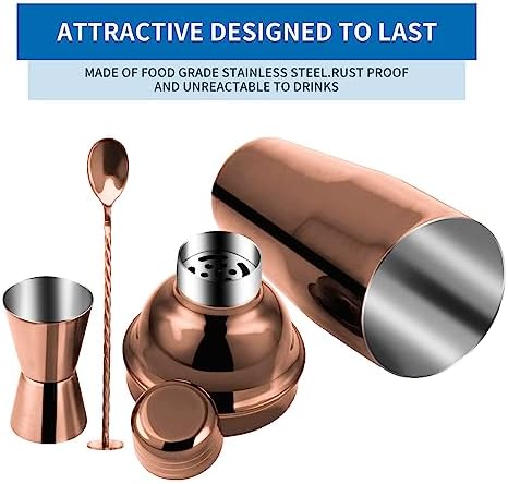 Safring 24oz Cocktail Shaker Bar Set, Martini Shaker with Built-In