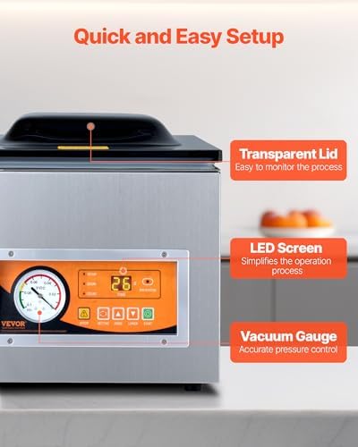 VEVOR Chamber Vacuum Sealer, 10.2 in Sealing Length