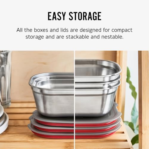 BLACK + BLUM Stainless Steel Container Set, 30 oz x 3