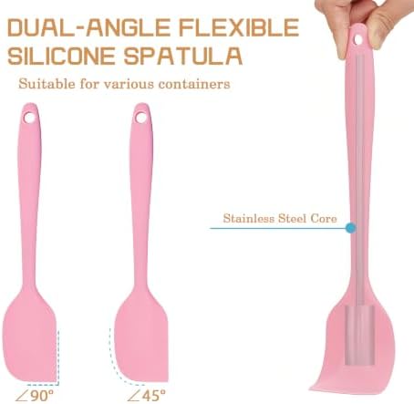 Silicone Spatula Heat Resistant 8.5 inch Small Rubber Spatulas Cooking
