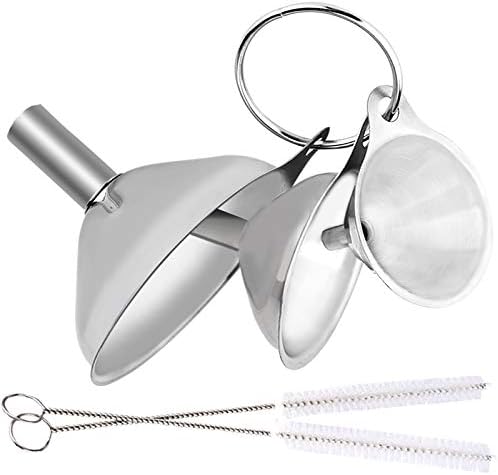 Stainless Steel Funnel Set, 3 Small Funnels for Kitchen Use Filling
