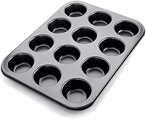 Kingrol 12-Cup Muffin & Cupcake Pans, Set of 3 Baking Pans, Non-stick