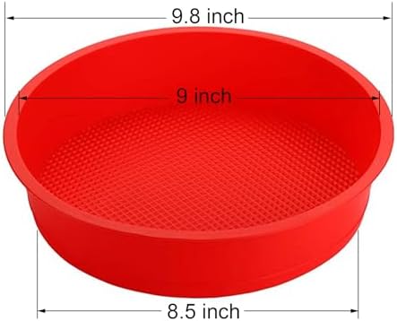 Bekith 4 Pack 9" Silicone Round Cake Pans, Silicone Cake Pans for