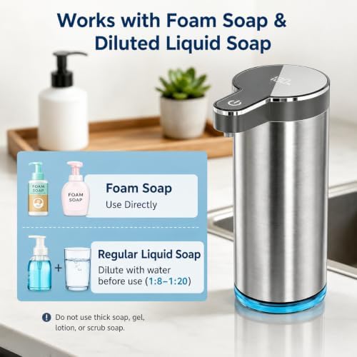 Automatic Foaming Soap Dispenser(IPX5 Waterproof, 12oz/350ml