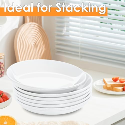 6 Pieces 7 Inch Ceramic Dessert Plates, Round