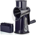 5-in-1 Rotary Cheese Grater with Handle, Purple
