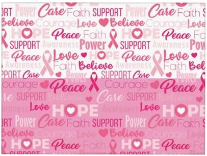 Breast Cancer Awareness Faith Hope Love Dish Drying Mat for Kitchen