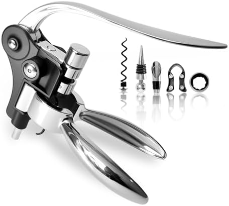 Rabbit Wine Opener,Stainless-Steel Lever‐Style Corkscrew