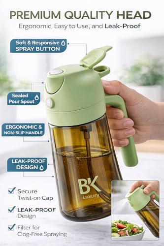 470ml Dark Green 2-in-1 Glass Oil Sprayer
