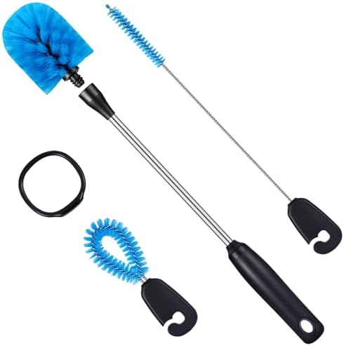 MOSOLAN 3-in-1 Water Bottle Brush and Straw Cleaning Set, Round Head