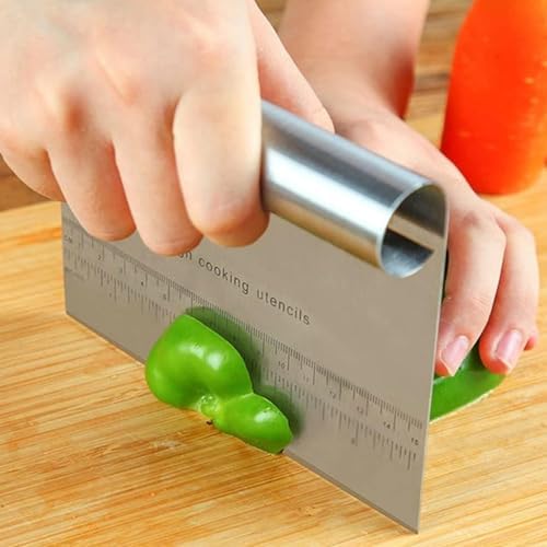 2 Pack Stainless Steel Dough Cutter Scraper Set - Bench Scraper &