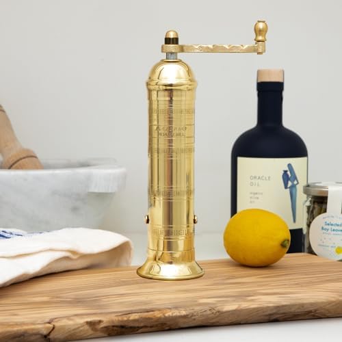 Alexander Home Greek Pepper Mill, 8-Inch Brass
