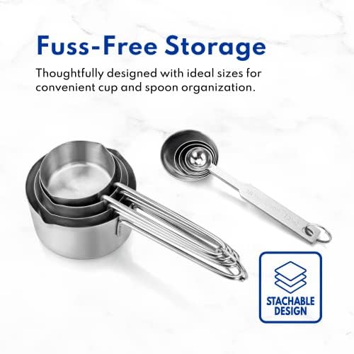 New Star Foodservice 42917 Stainless Steel Measuring Cups & Spoons Set