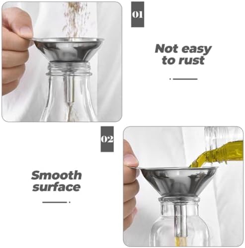Stainless Steel Funnel Set, Multi-Size Kitchen Gadgets for Bottles and