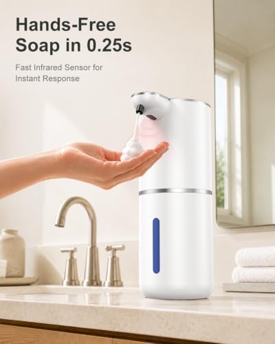 Fantictas Automatic Foaming Soap Dispenser Touchless, 4 Adjustable