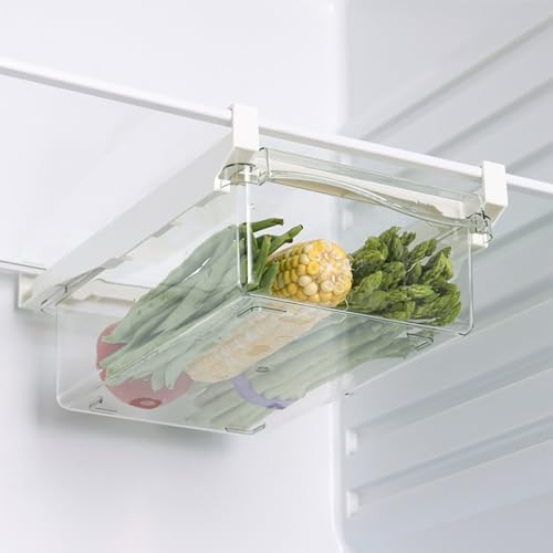 Pull out Fridge Organizer, Stackable Hanging Clear Pantry Drawer
