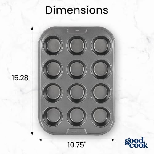 GoodCook PRO Muffin Pan Nonstick Cupcake Pan, Warp & Scratch-Resistant
