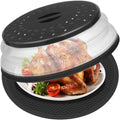 12" Microwave food Cover & Mat,Large Vented Collapsible Splatter Guard