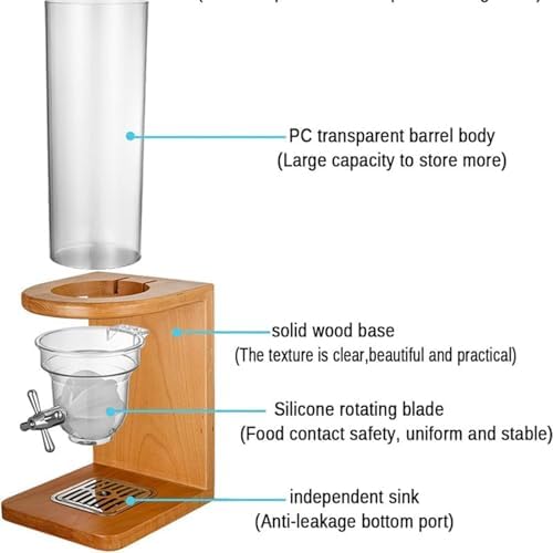 Cereal Dispenser Countertop, 3 Barrel (4L Per Barrel) Dry Food Dispenser, Large Cereal Containers Storage - BPA-Free, Leak-Proof, Ideal for Rice, Nuts, Snacks, Candy & Pasta
