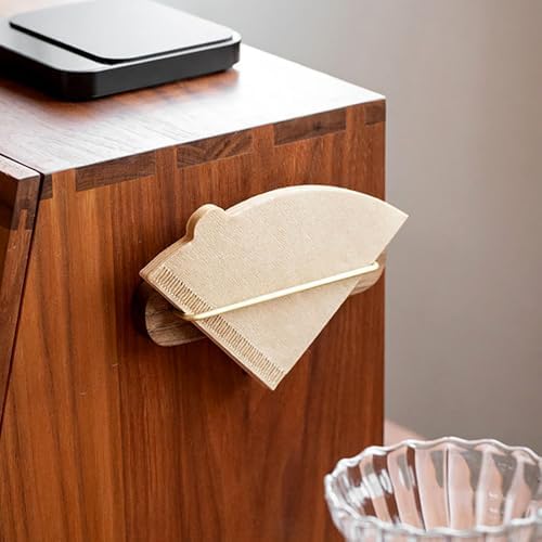 Coffee Filter Holder, Wall Mount Coffee Filter Storage with Adhesive