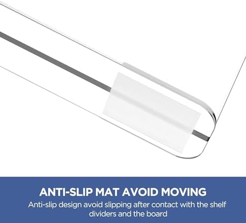 HBlife 6 Pack Clear Shelf Dividers for Closet Organization
